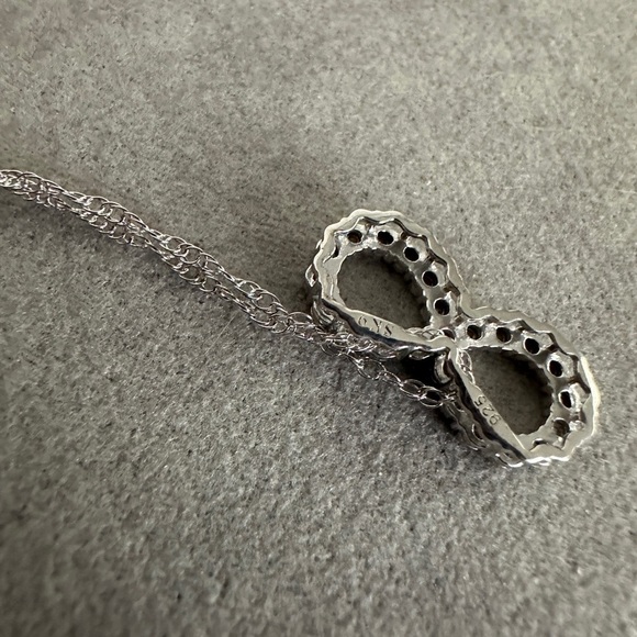 Timeless Diamond & Sterling Silver  Infinity Pendant Necklace by Yes,Please! - Picture 6 of 9